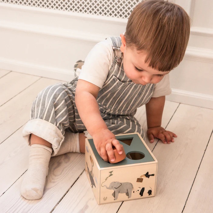 Sebra sorteringskasse i træ, World of Sebra