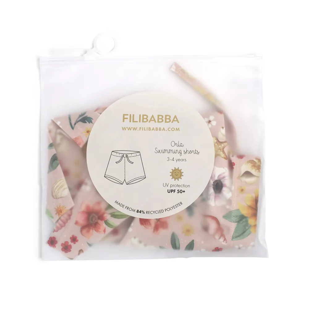 Filibabba Orla Badeshorts 3-4 år – Ocean Blossom