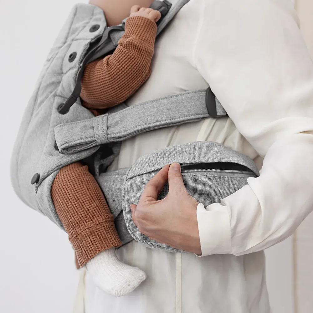 Babybjörn Opbevaringslomme til bæresele Vævet melange Light Gray