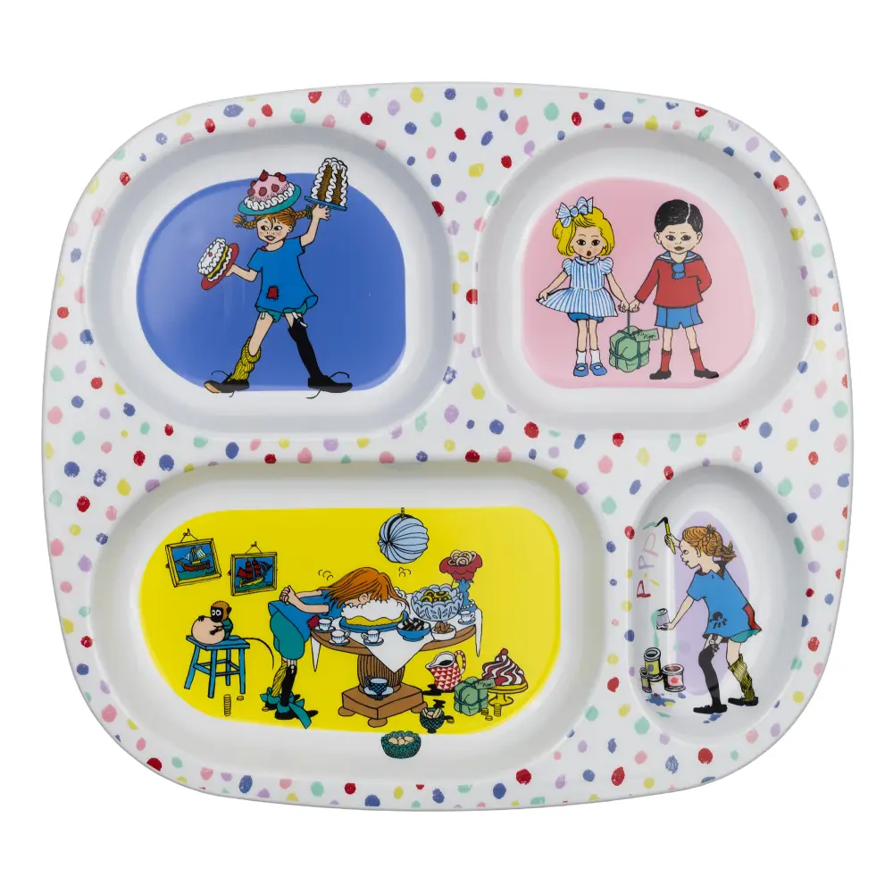 Rätt start Pippi Fødselsdagstallerken med Bakke