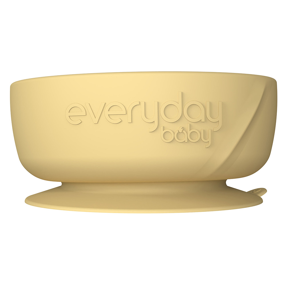 Everyday Baby silikoneskål med sugekop Soft Yellow