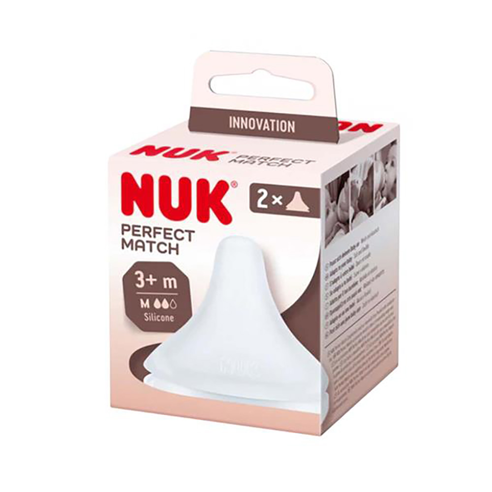 NUK Perfect Match sut til flaske i silikone M