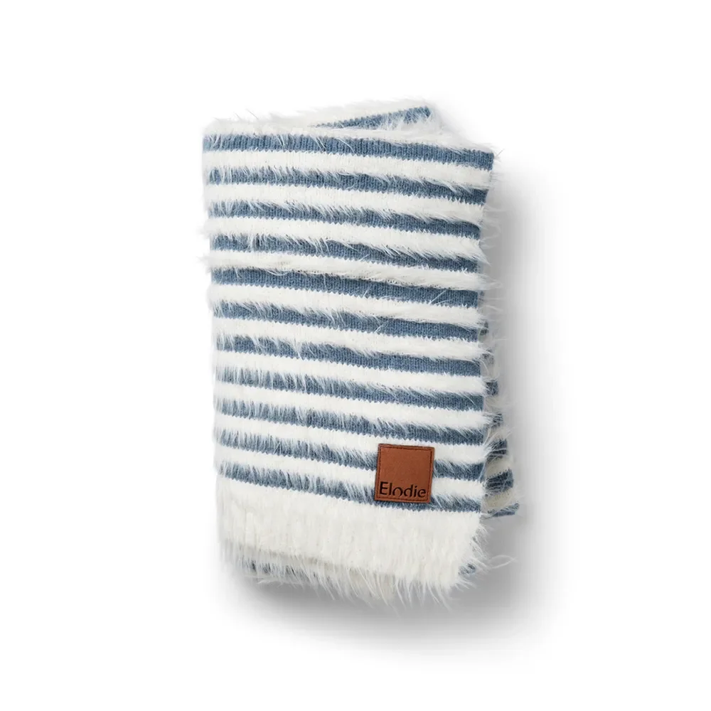 Elodie Details Furry Knit Tæppe Berry Blue