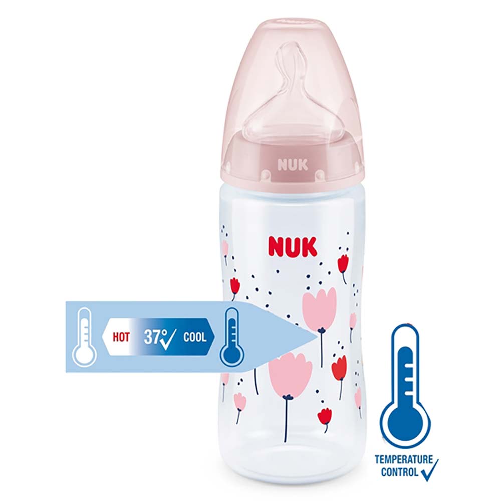 NUK First Choice+ sutteflaske 300 ml Pink