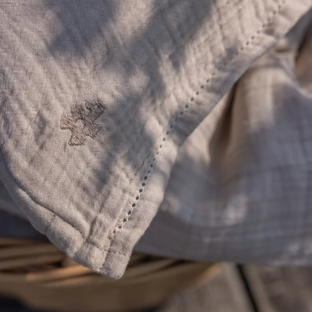 Sebra Sengetøj junior musselin seabreeze beige