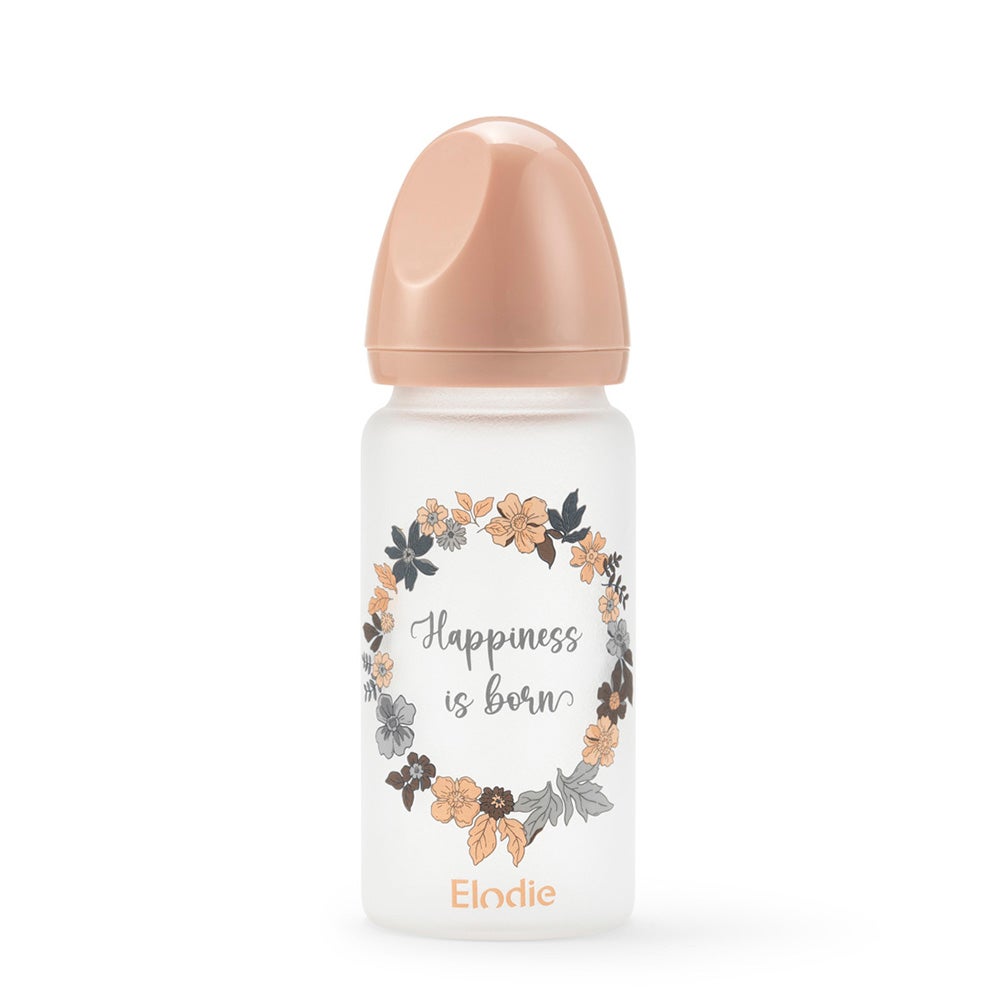 Elodie Details Glass Feeding Bottle Blue Garden Lt Placement