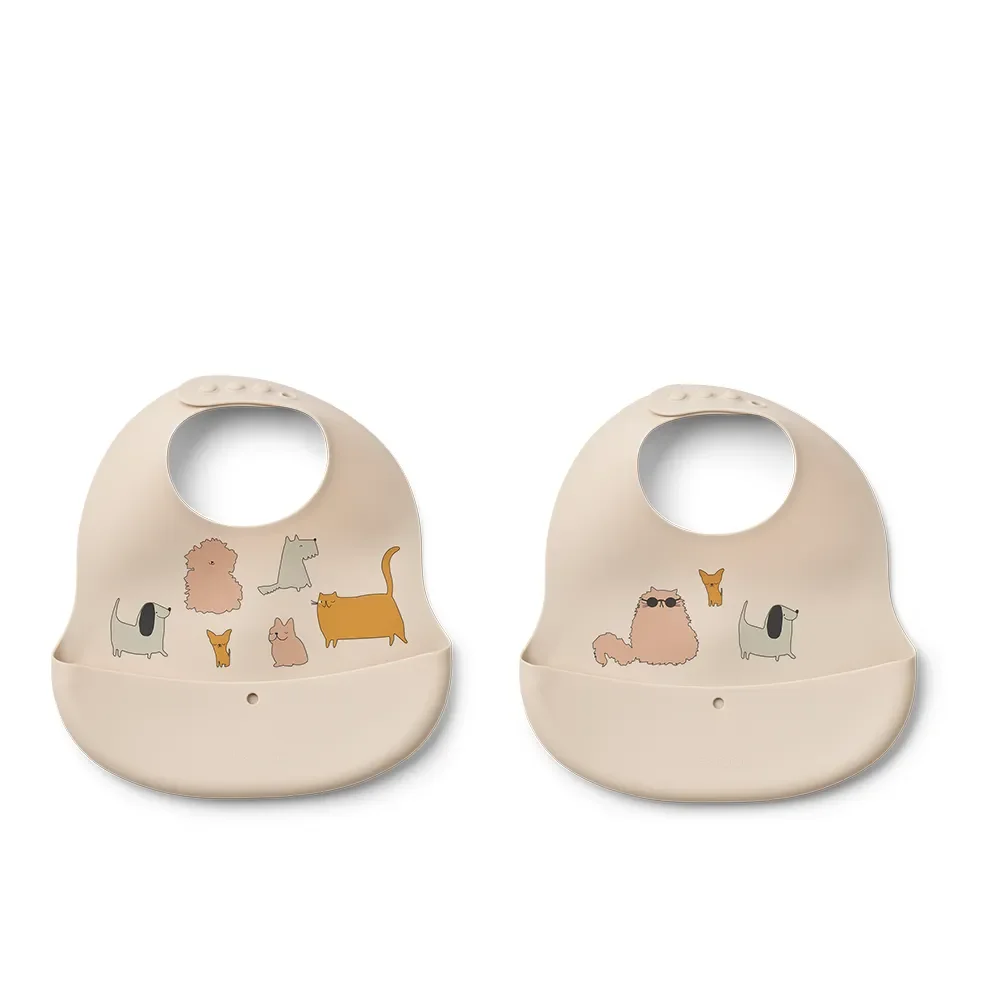 Liewood Ember Hagesmæk 2-pack Cats and Dogs / Sandy
