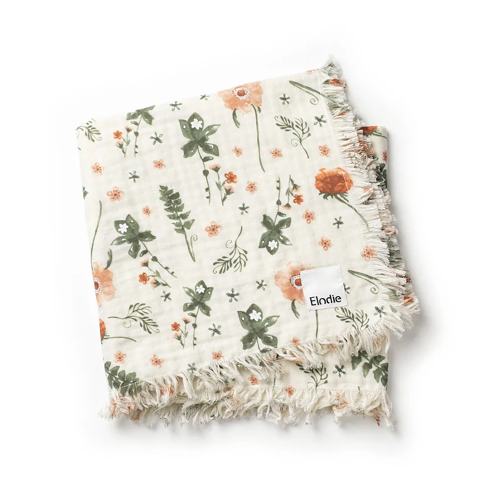 Elodie Muslin Tæppe Meadow Blossom