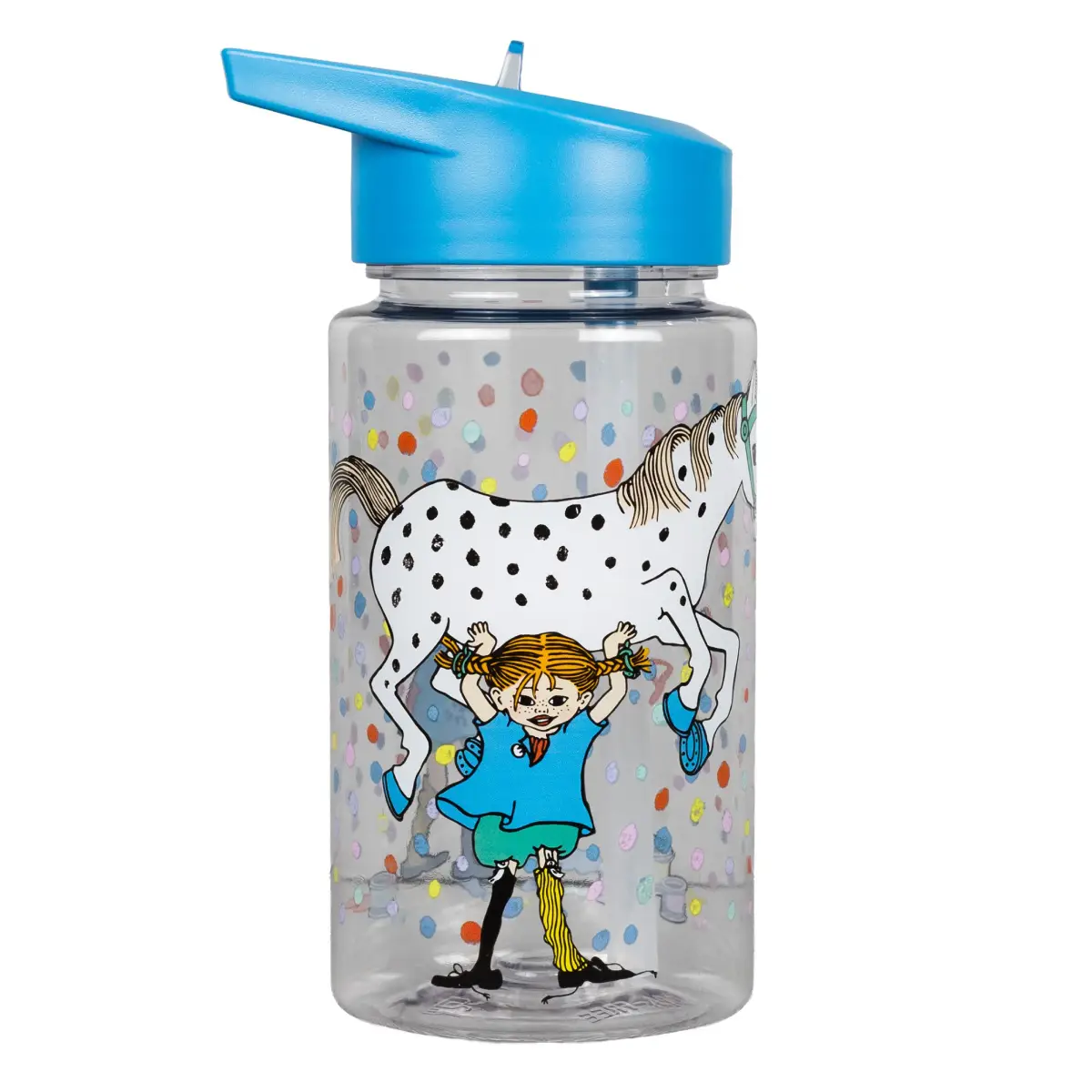 Rätt start Pippi-fødselsdag, vandflaske af plast, blå