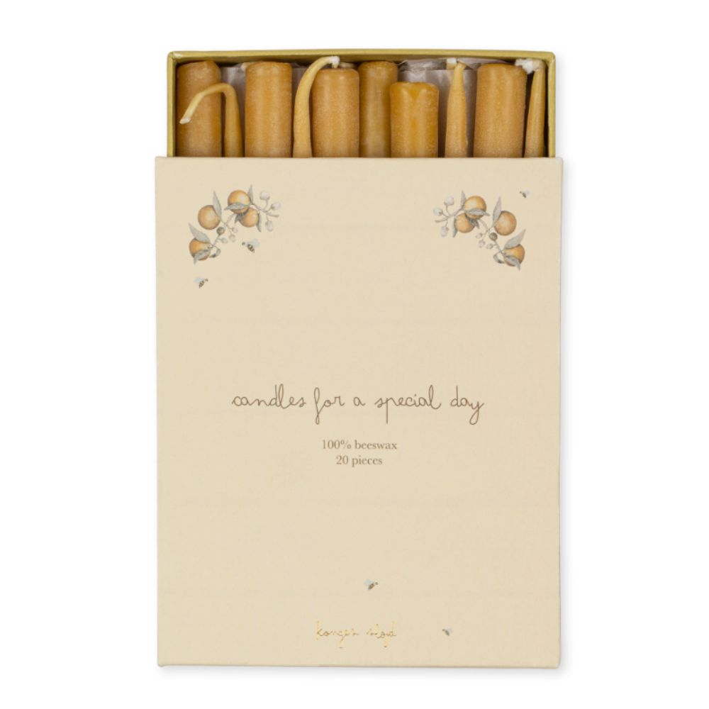 Konges Sløjd 20 Pack Birthday Train Candles Nature-One Size