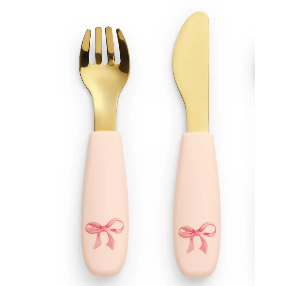 Elodie Silikone Tallerken Sæt Rosy Bow