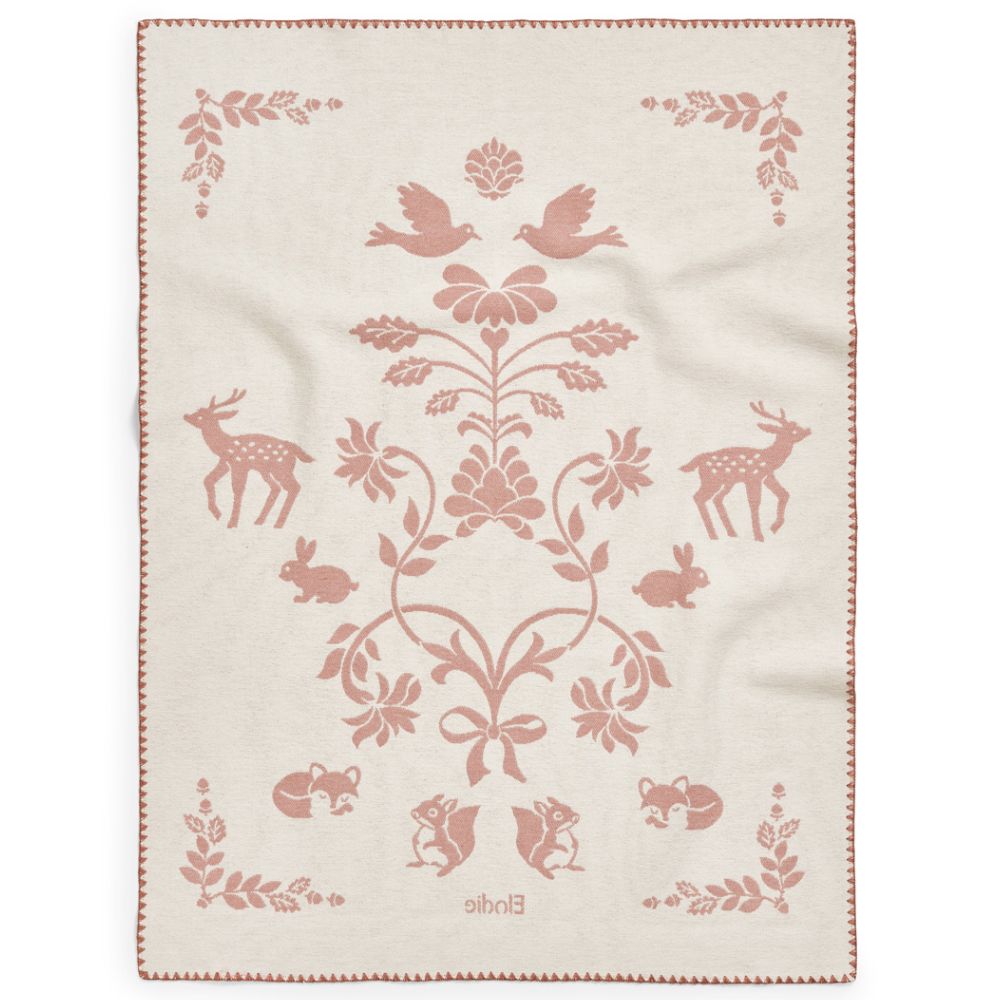 Elodie Details Jacquard Tæppe Mullberry Pink