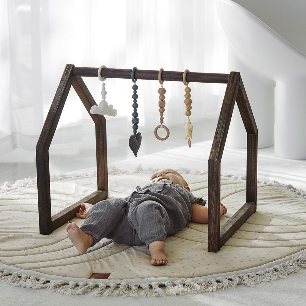Elodie baby gym base-mørk træ