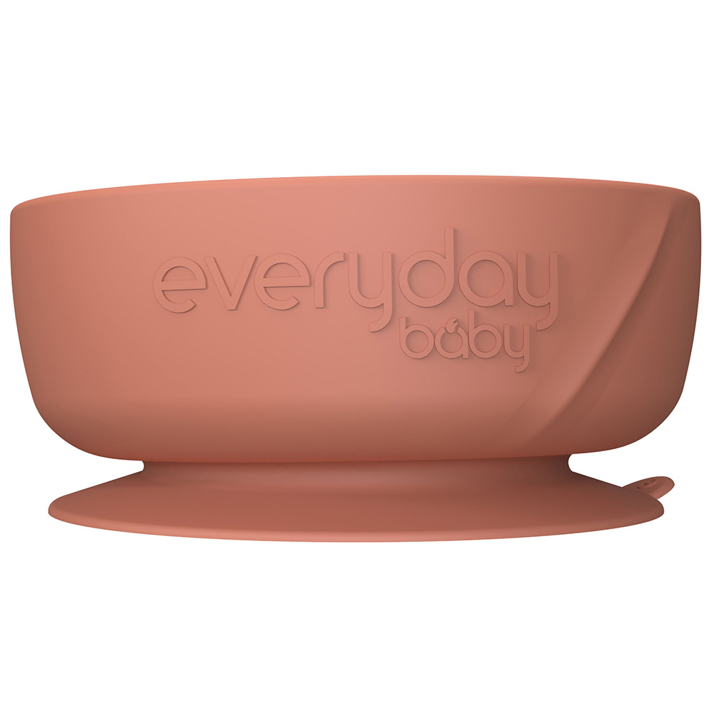 Everyday Baby silikoneskål med sugekop Nature Red