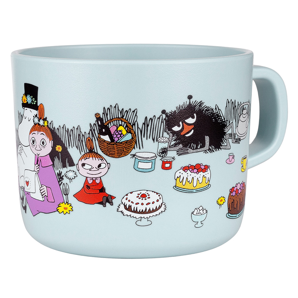 Rätt Start Moomin Picnic, Krus med hank, lyseblå