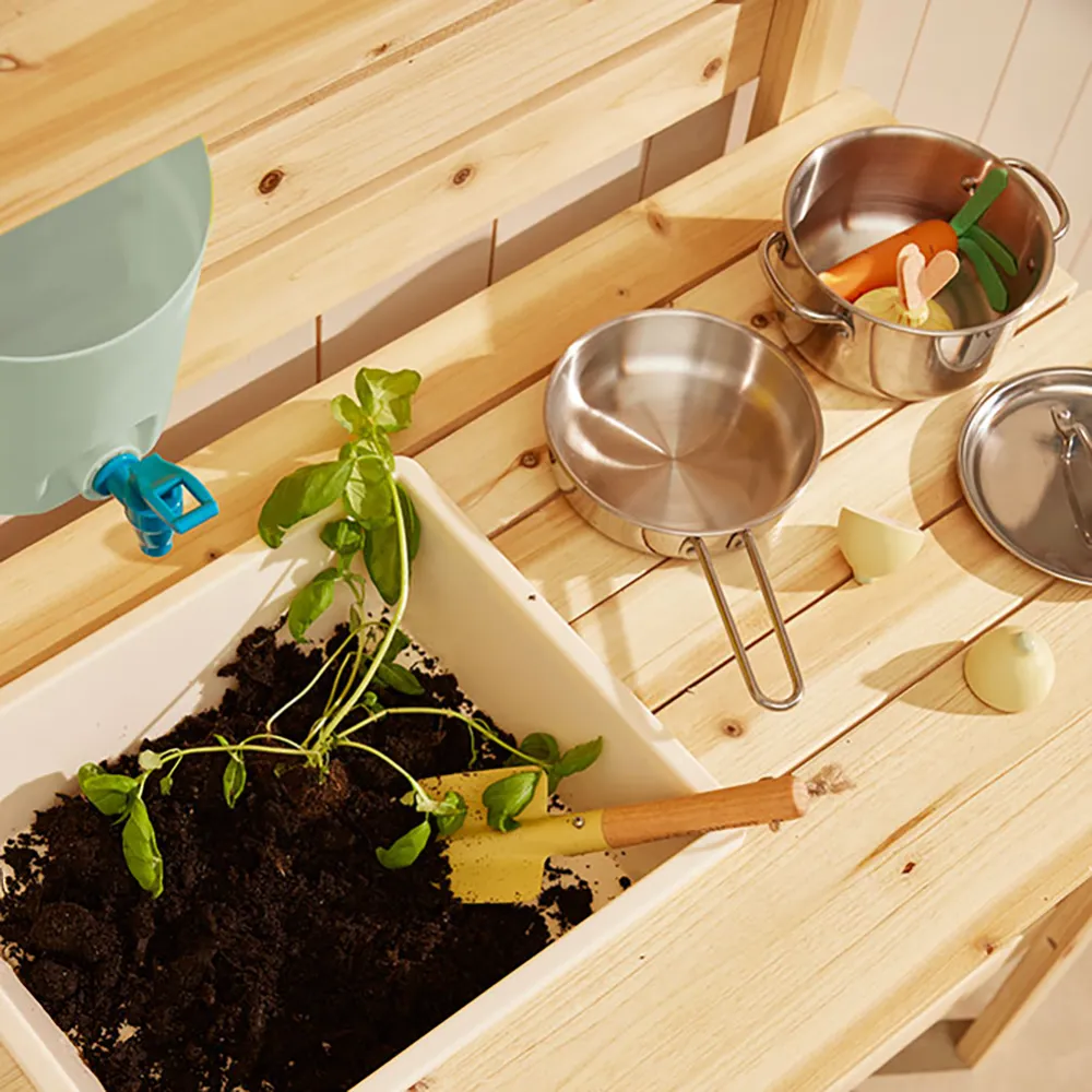 Kids Concept Støbejernssæt i rustfrit stål KID`S HUB