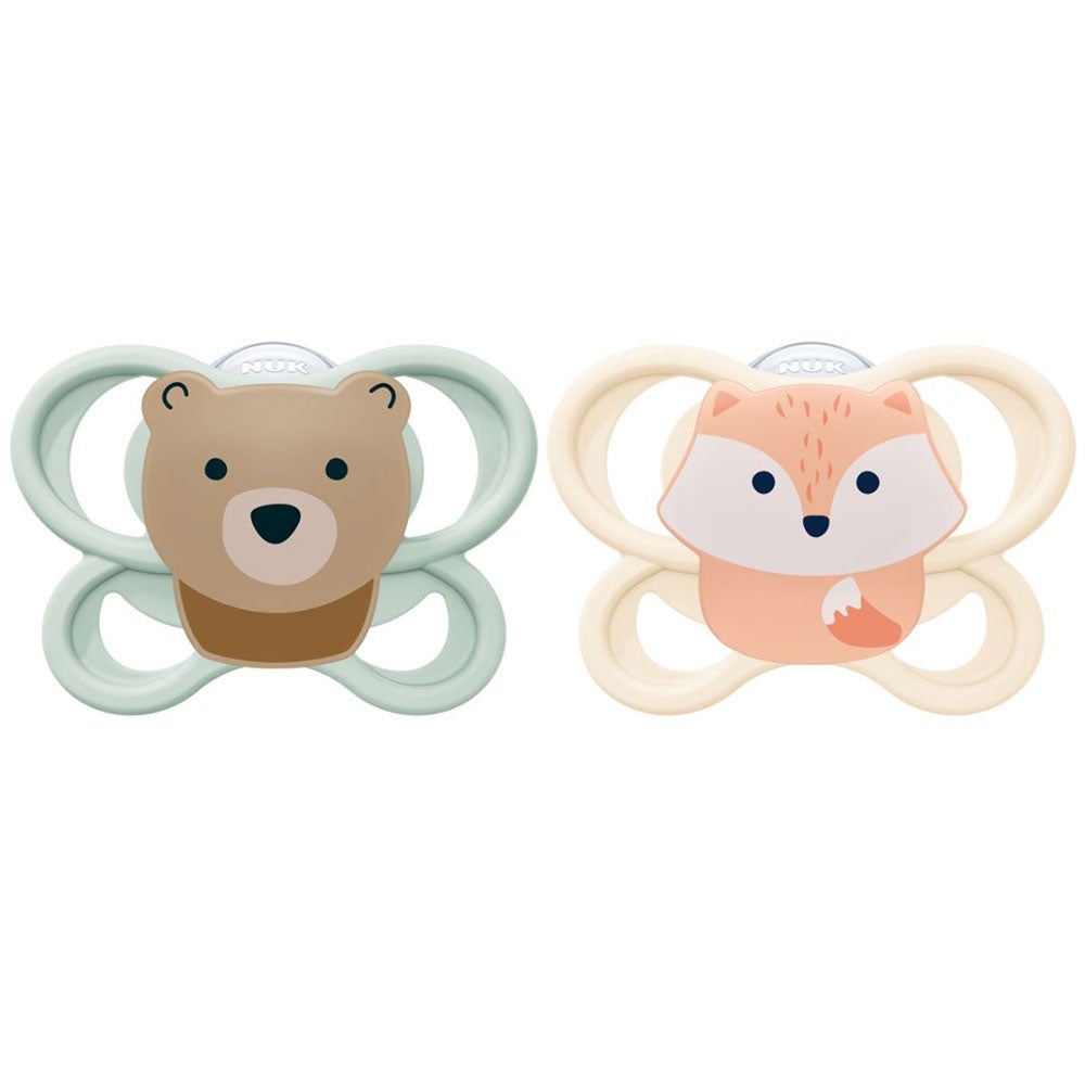 NUK Sut Perfect Match Air Fox/Bear 0-6 mdr.