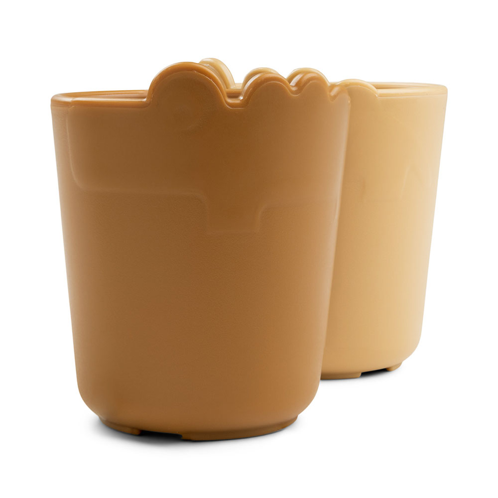 Done by Deer Kiddish mini krus 2-pack Croco Mustard