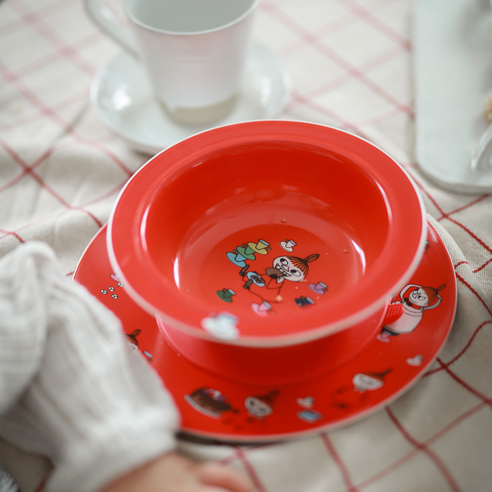  Rätt Start Moomin Lilla My, Sugekoptallerken, rød