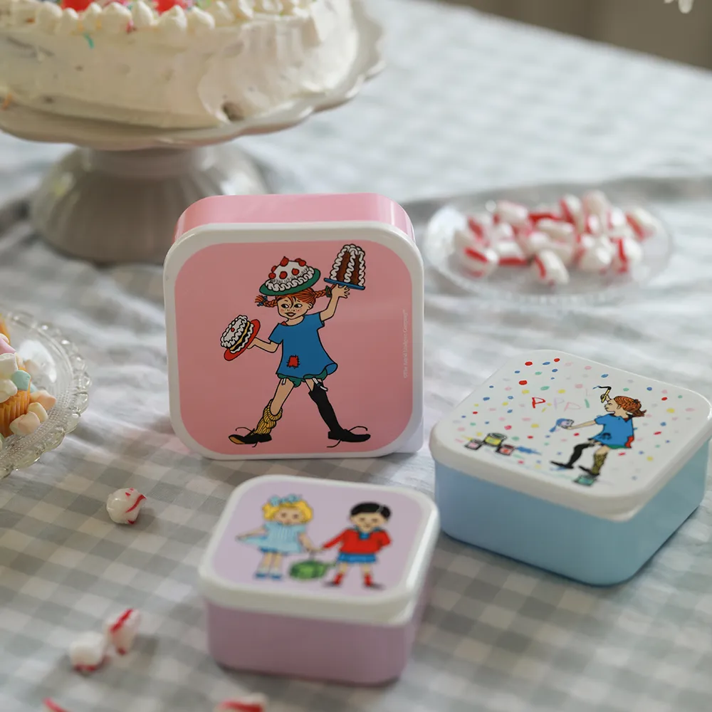 Rätt Start Pippi fødselsdag snackboks 3-pak