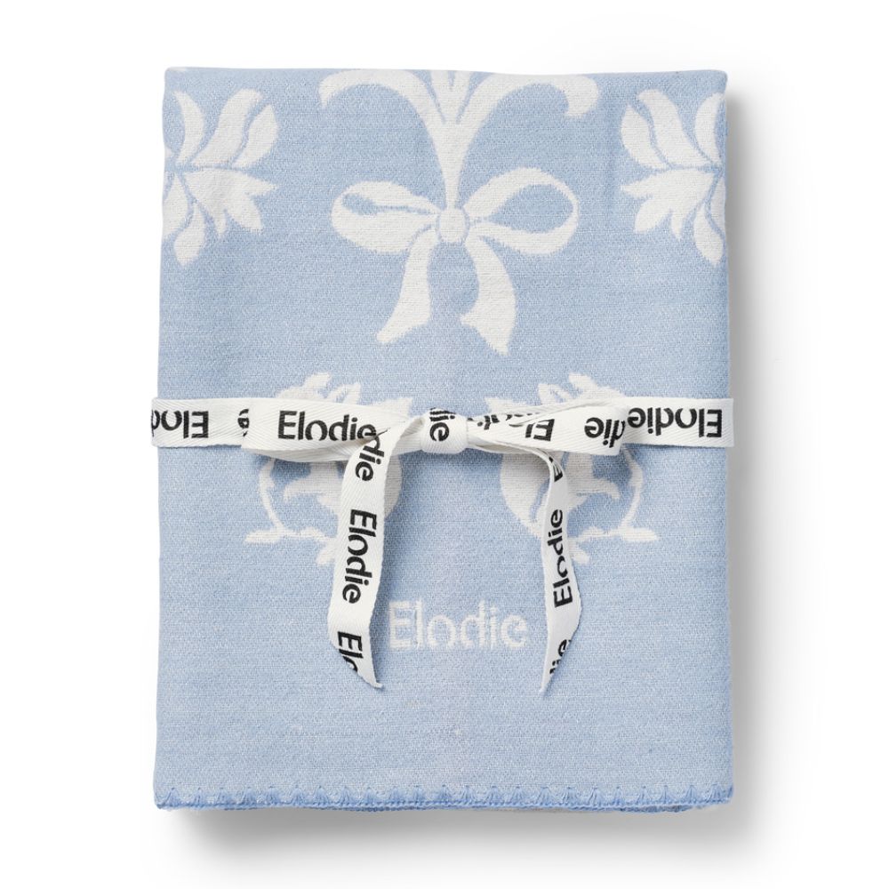 Elodie Details Jacquard Tæppe Blueberry Blue