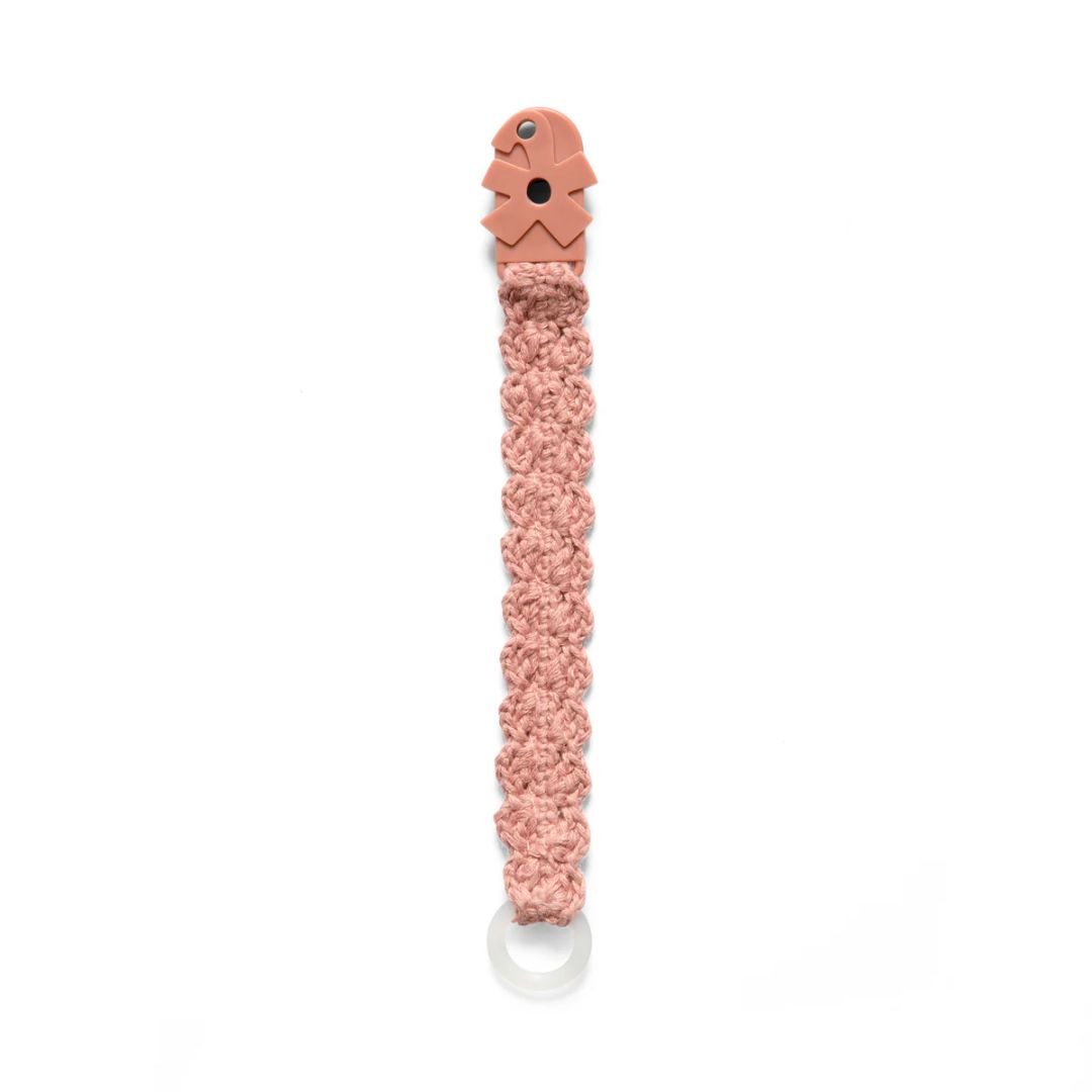 Sebra Hækleopskrift kæde blomst pink