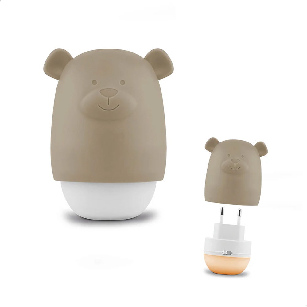 Zazu Benny the Bear Night Light - Taupe