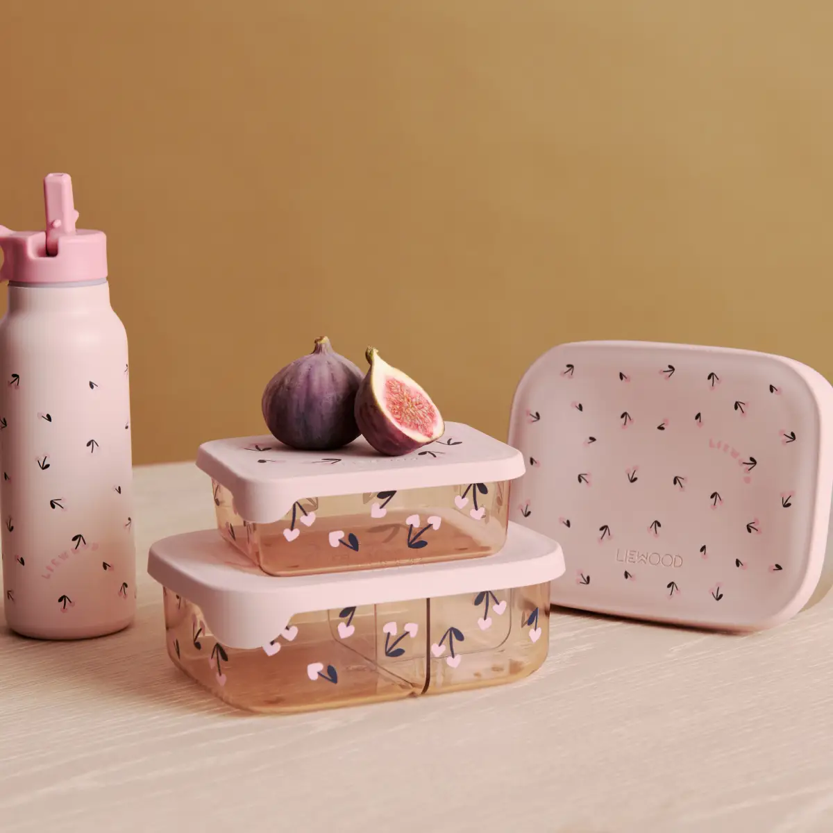 Liewood Arthur madkasse med print – Mini Cherry Heart / Rosey