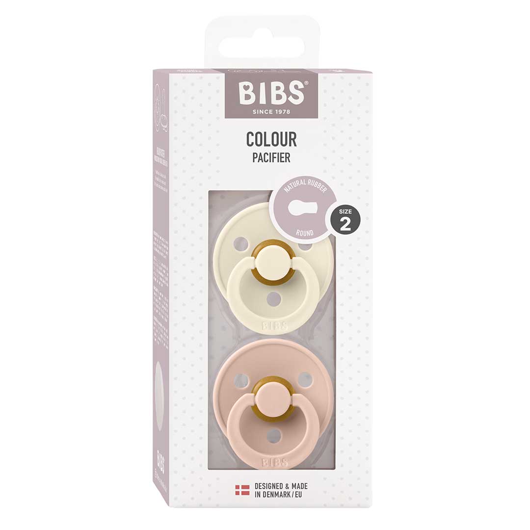 BIBS dug 2-pak 6-18m Ivory/Blush