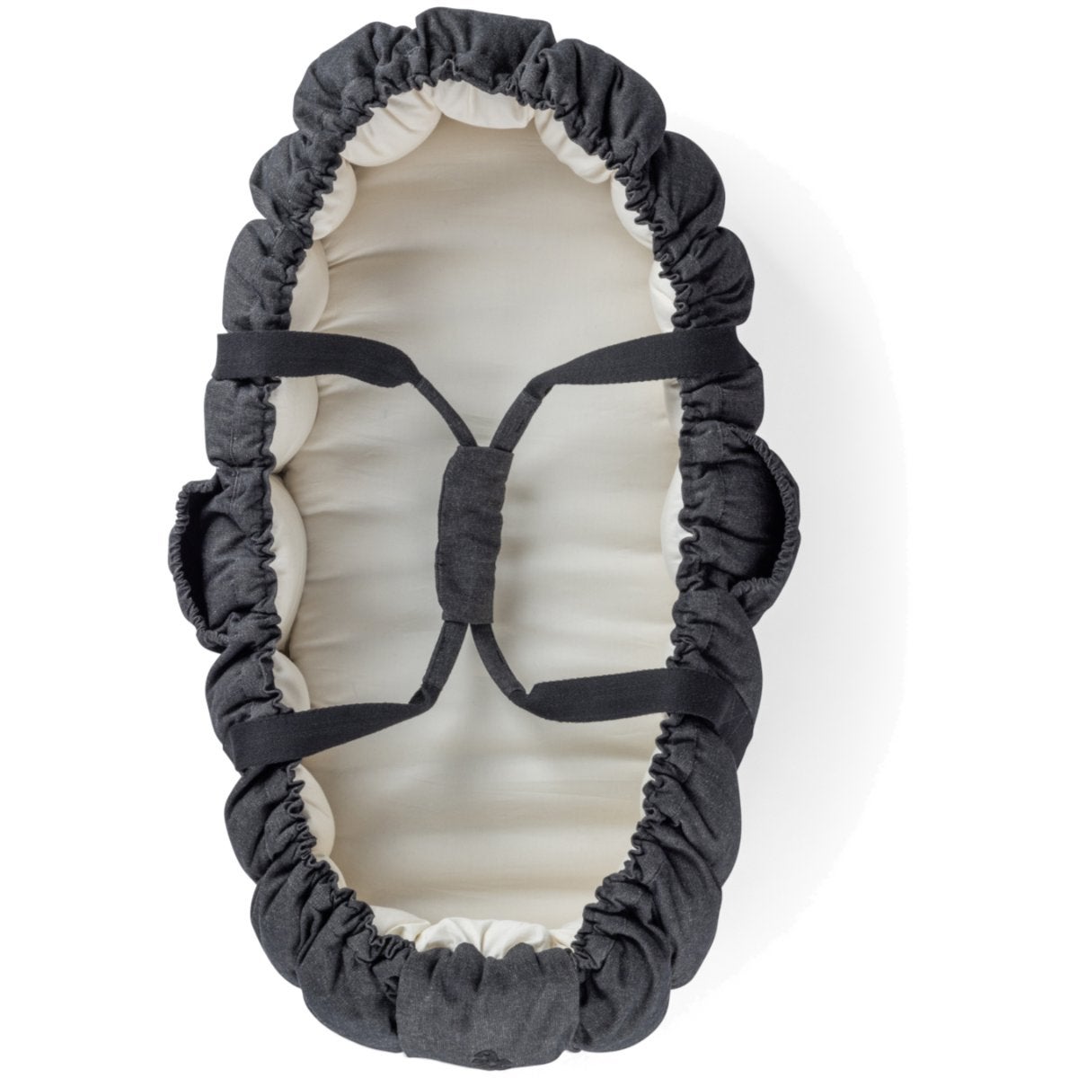 Sebra Babynest 3-i-1 med kaleche dark grey melange