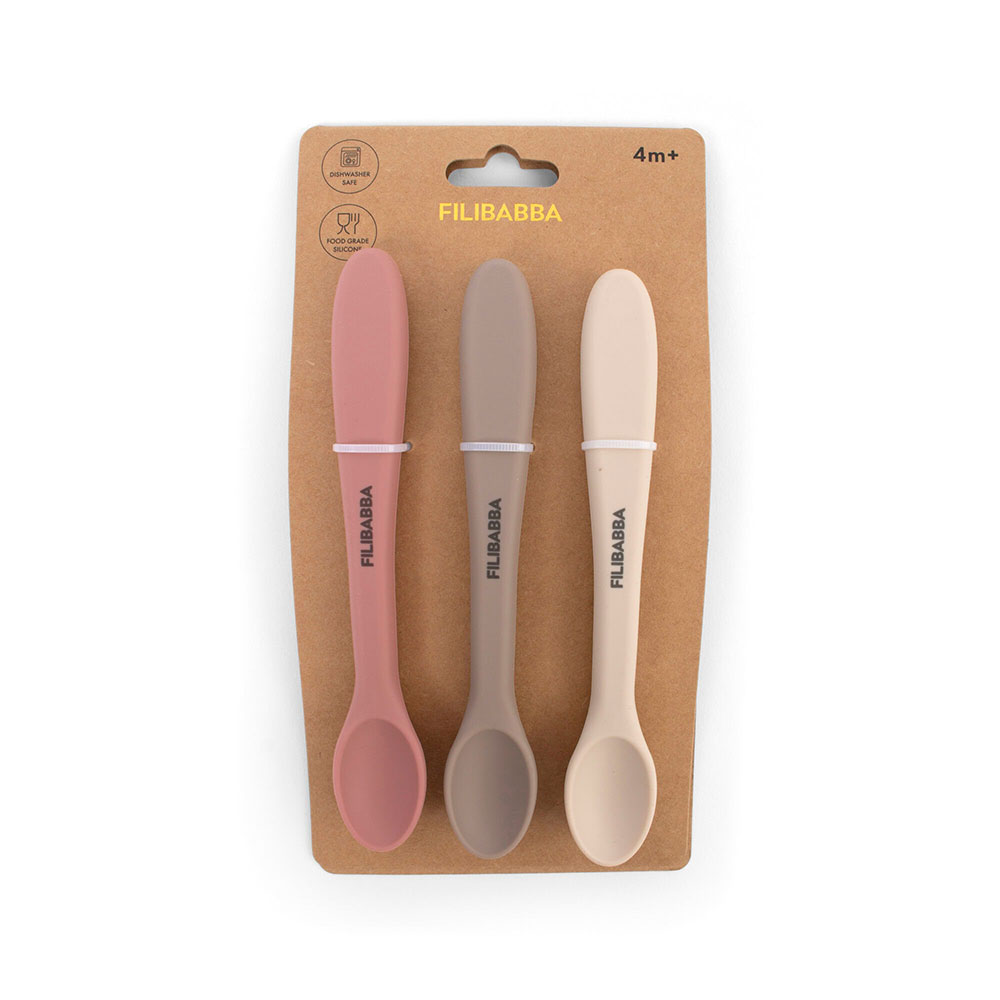 Filibabba silikoneskeer 3-pak Rose Mix