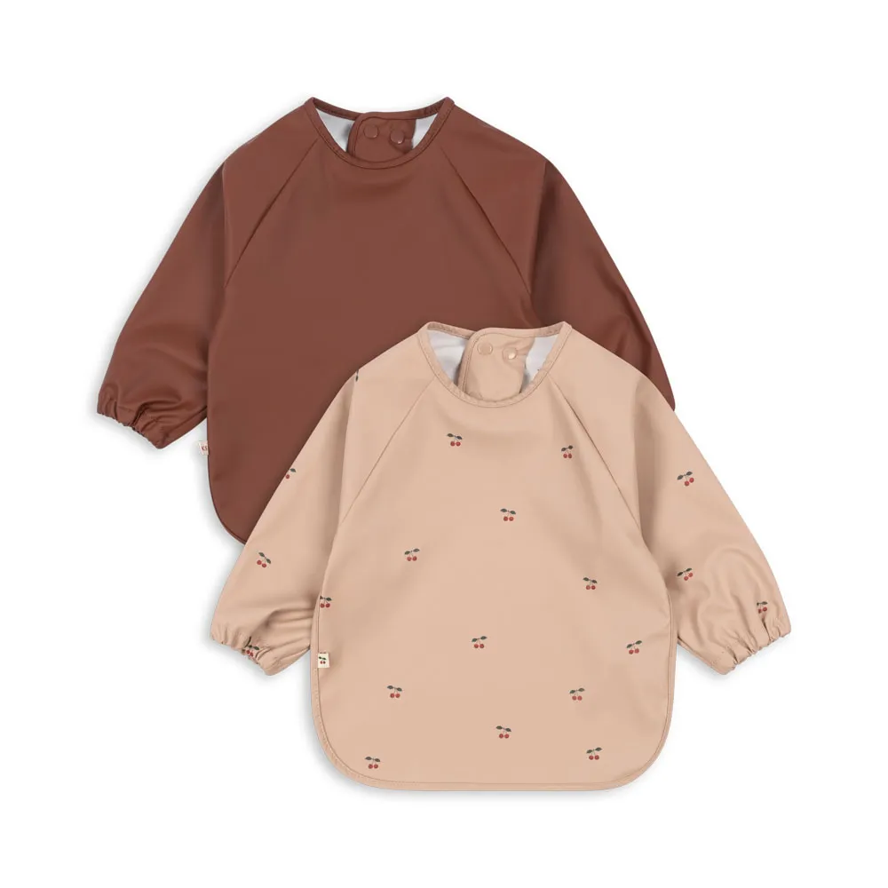 Konges Sløjd Hagesmække med ærmer 2-pak Cherry