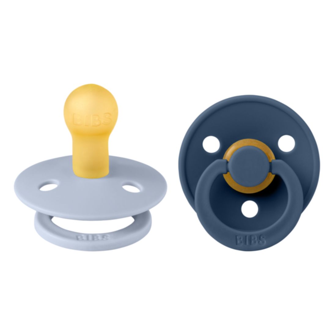Bibs Napp 2-Pack 0-6m Dusty Blue/Steel Blue