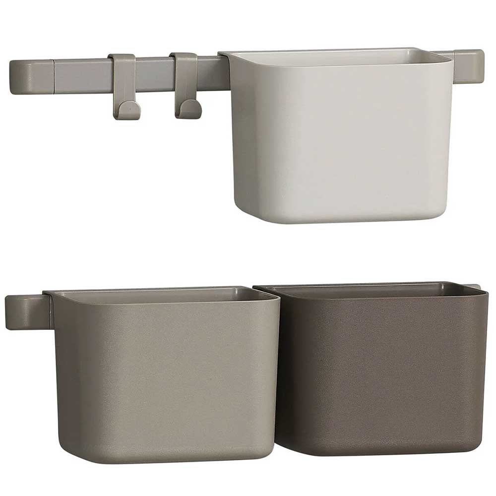 Leander Storage 3-pak kort cappuccino