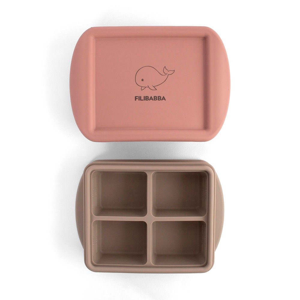 Filibabba silikone frysebakke 4x65 ml 2-pak Rose Mix