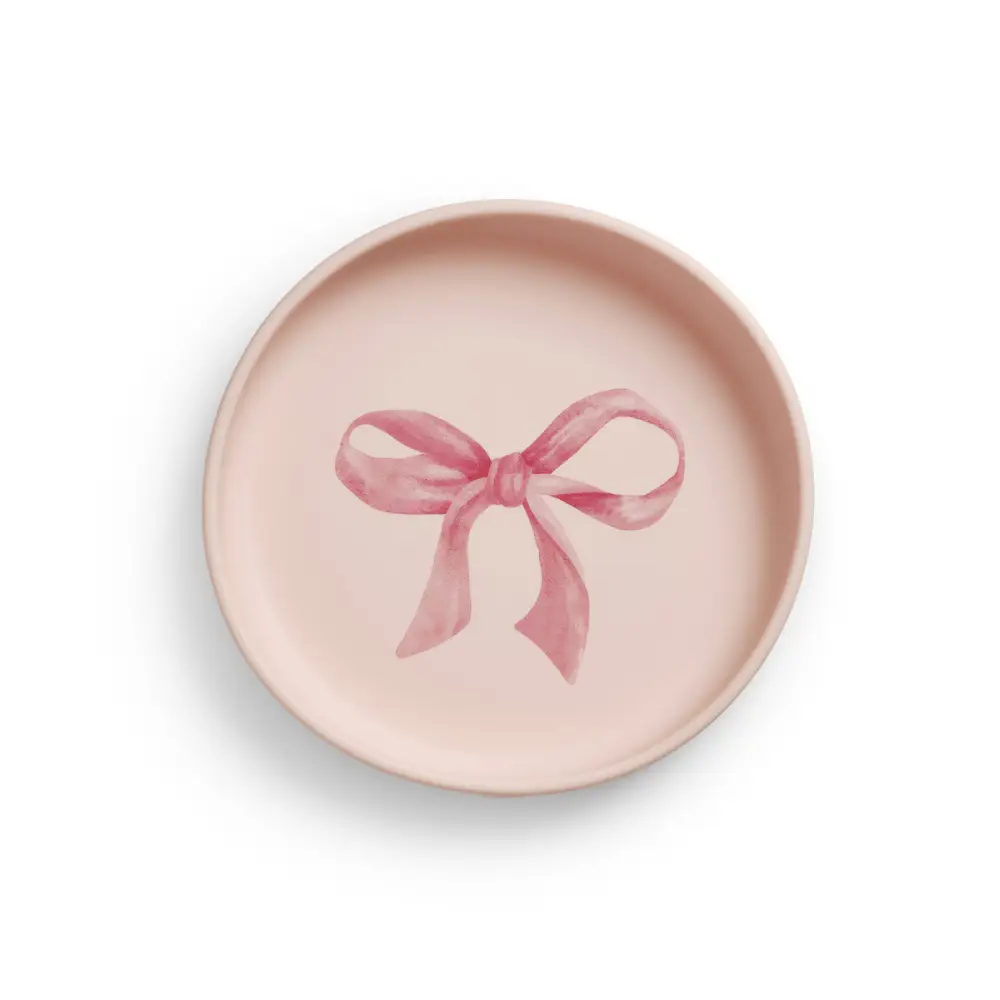 Elodie Silikone Tallerken Sæt Rosy Bow