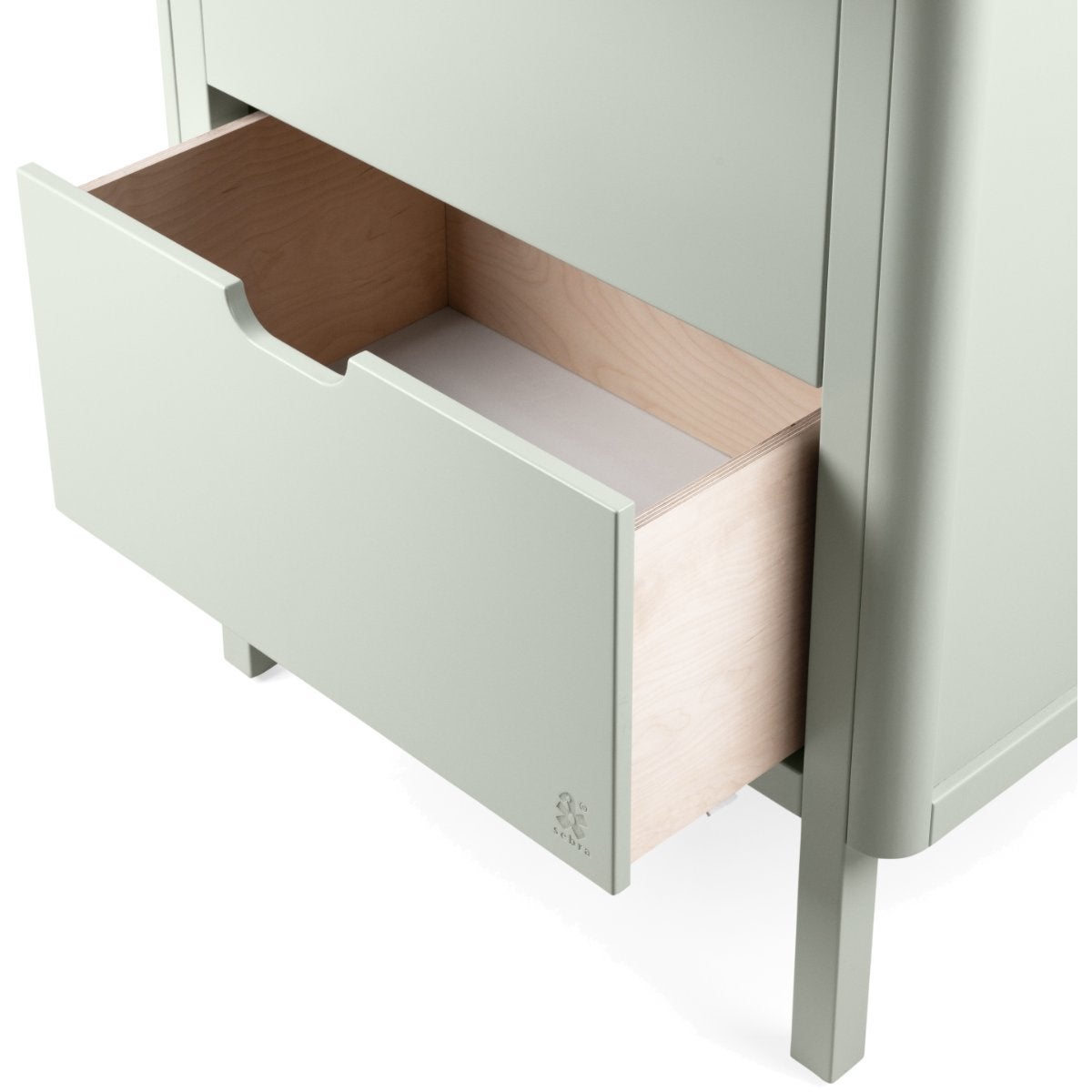 Sebra Puslebord med skuffer mist green