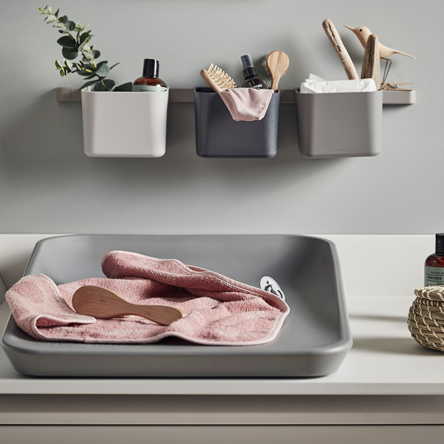 Leander Storage 3-pack Long Dusty grey
