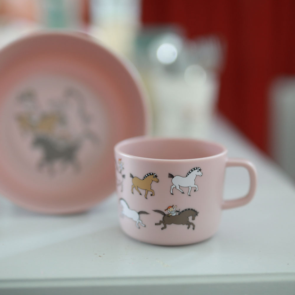 Rätt Start Pippi Circus-krus med hank pink