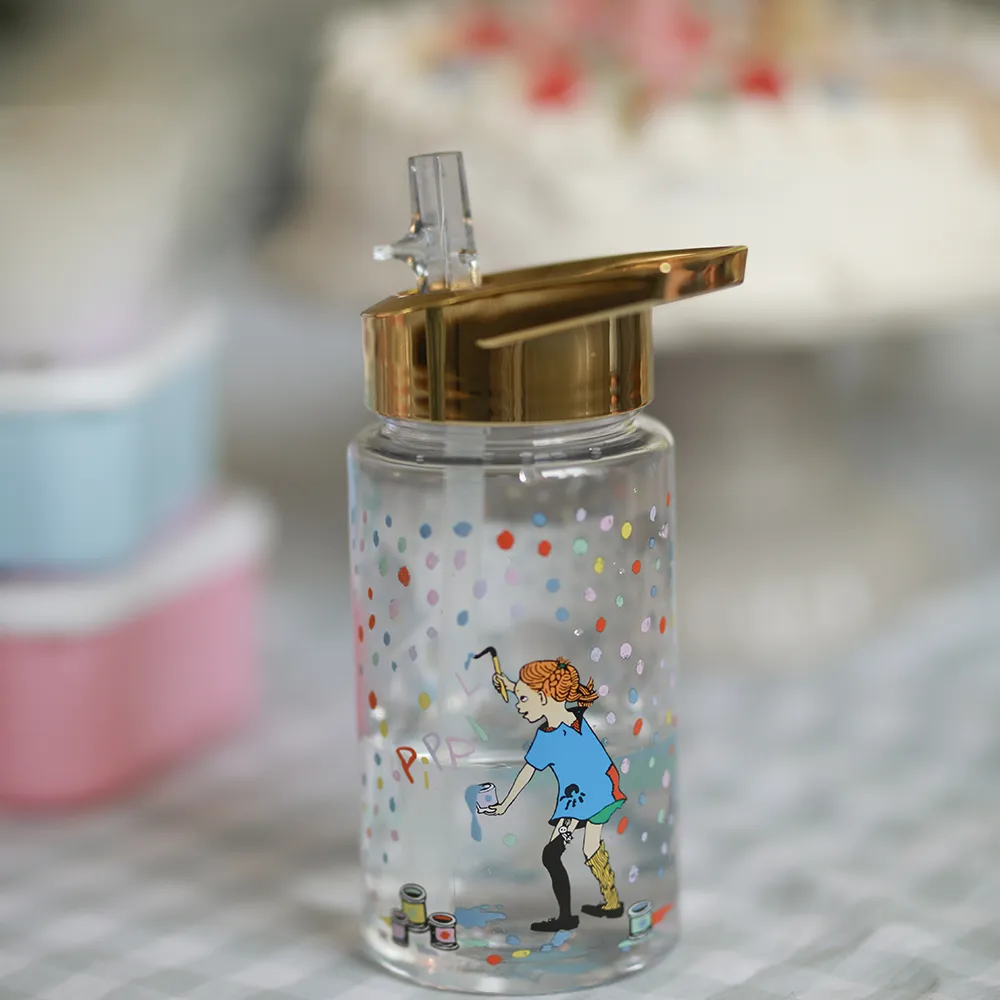 Rätt Start Pippi Födelsedag vandflaske i plast guld