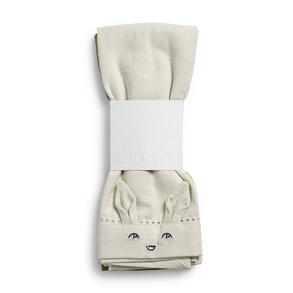 Elodie servietter 2-pak Lily White / Warm sand