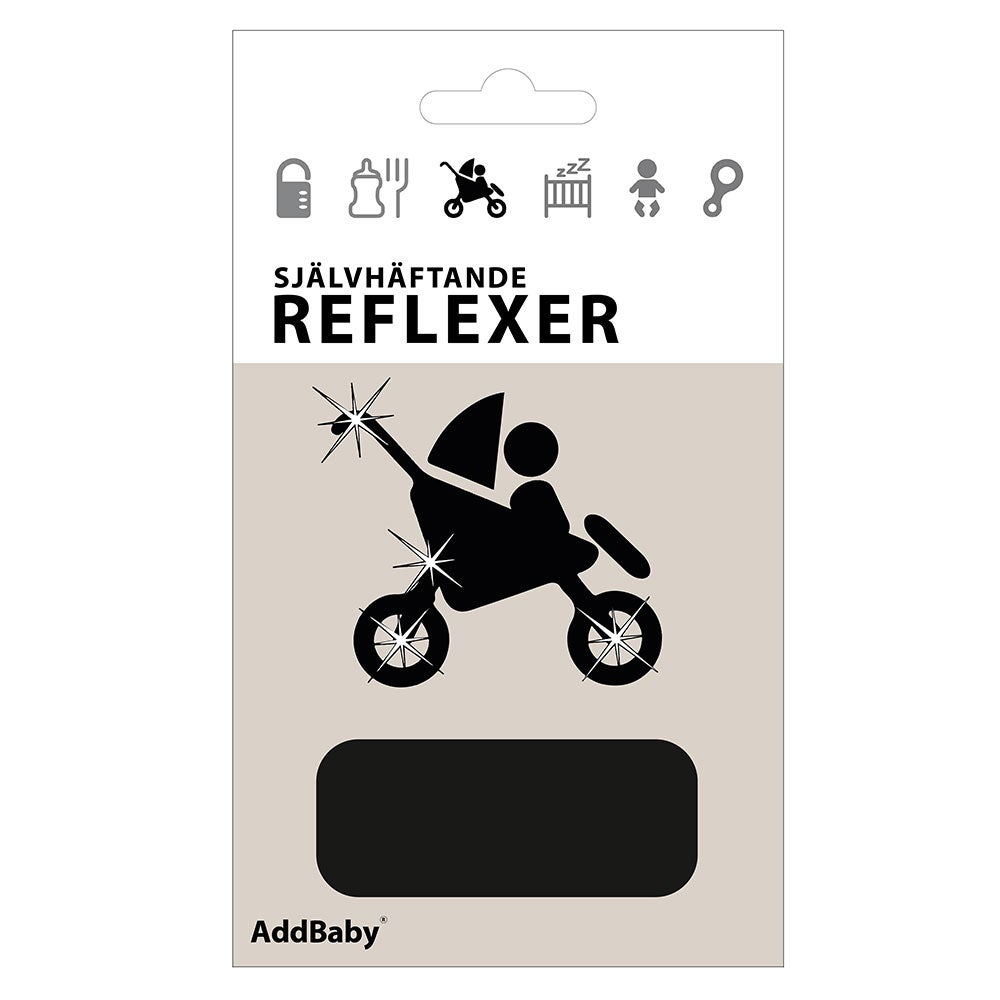 Addbaby Reflexklistermærker Sort
