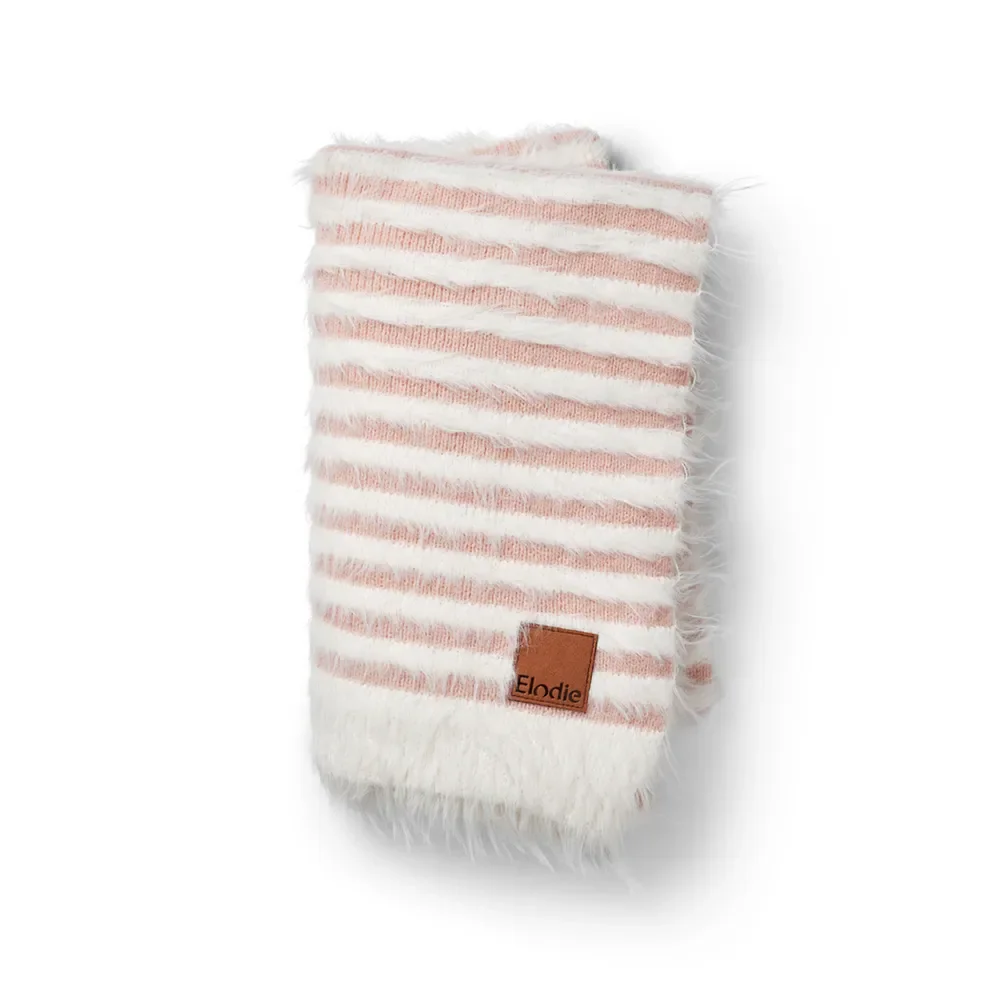 Elodie Details Furry Knit Tæppe Faded Rose