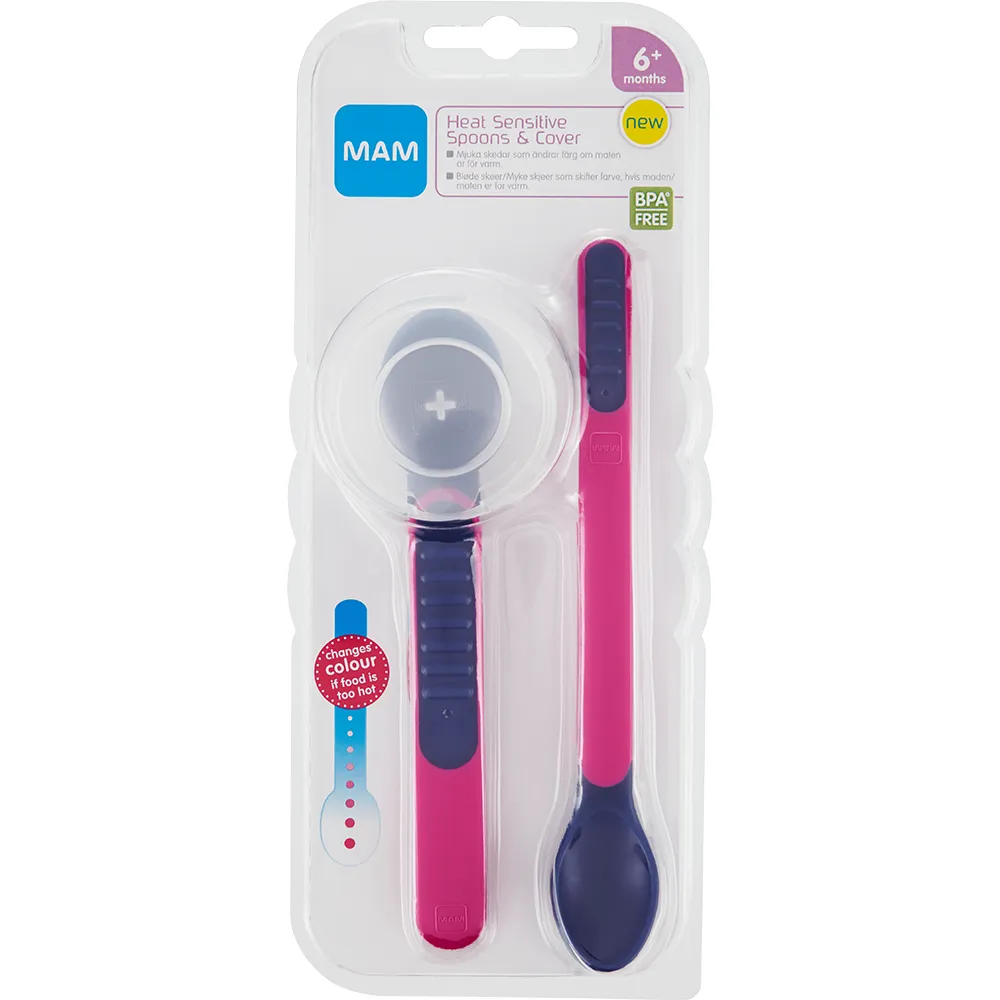 MAM Heat Sensitive Skeer & Etui 1p Blandede farver