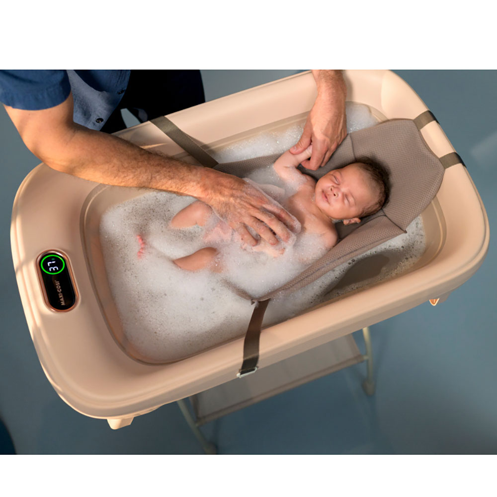 Maxi-Cosi Indigo Plus babybadekar + indsats til nyfødte Sage Green