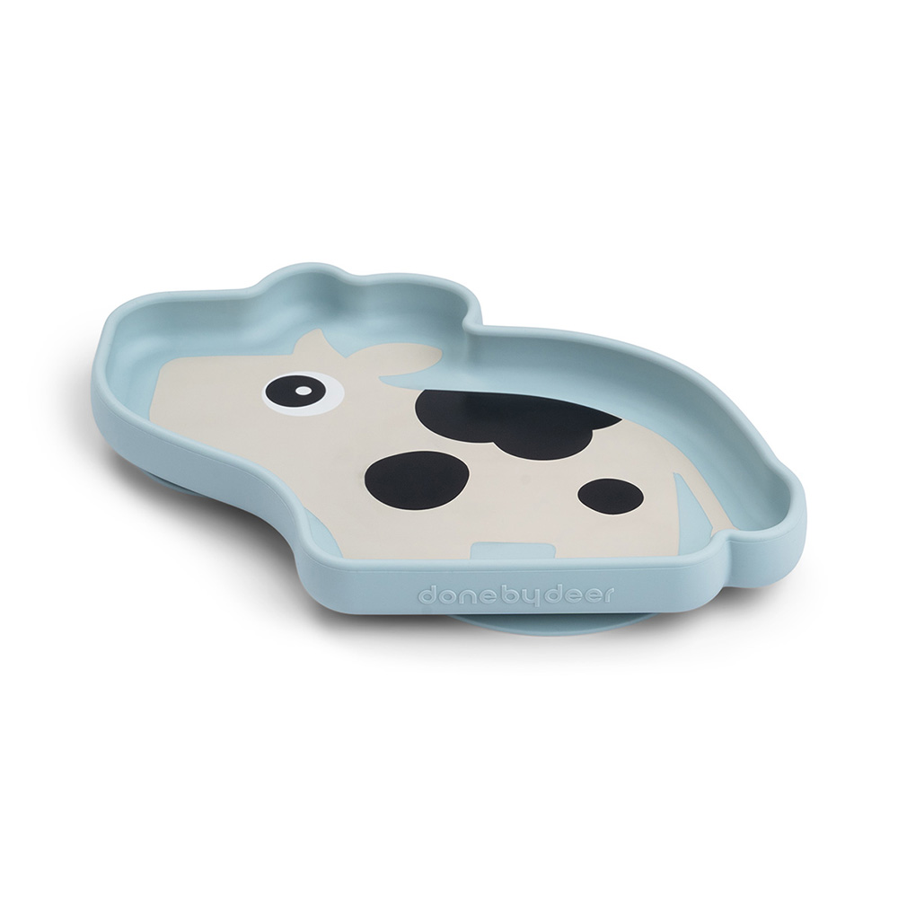 Done by Deer silikone snack tallerken Dotti Blue