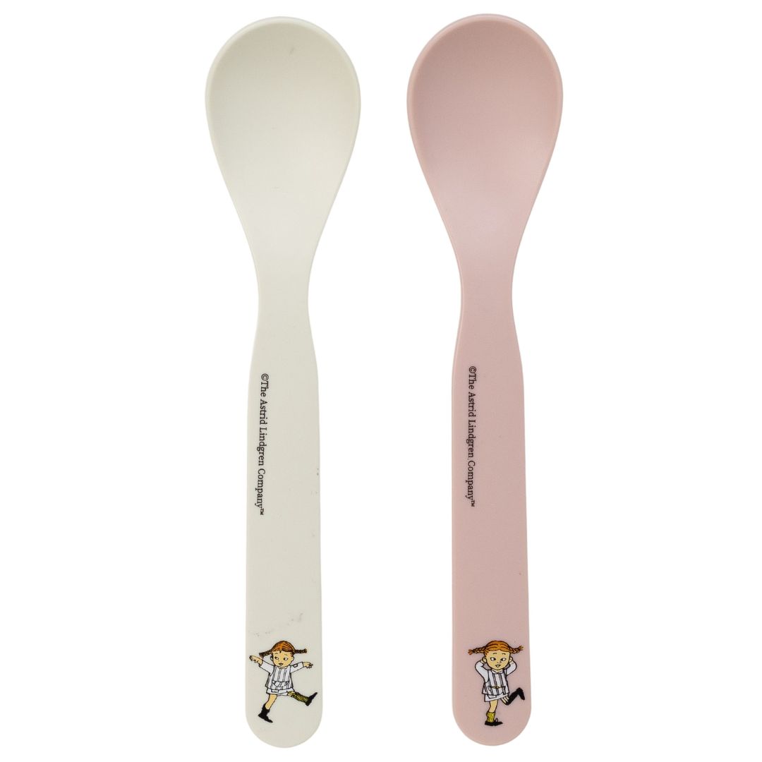 Rätt Start Pippi Circus Spoons 2-pak hvid/pink