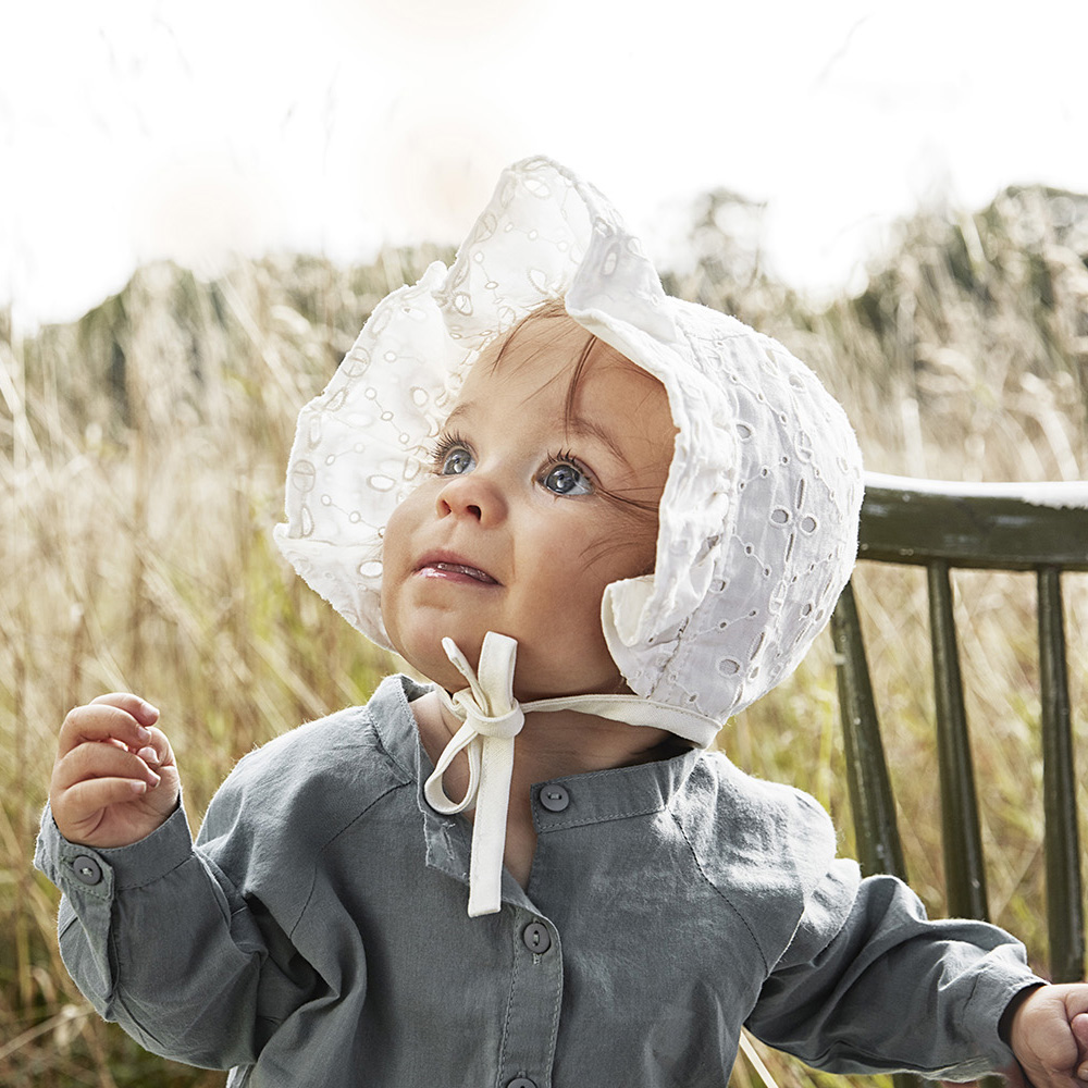 Elodie Baby Hat Broderi Anglaise 3-6m