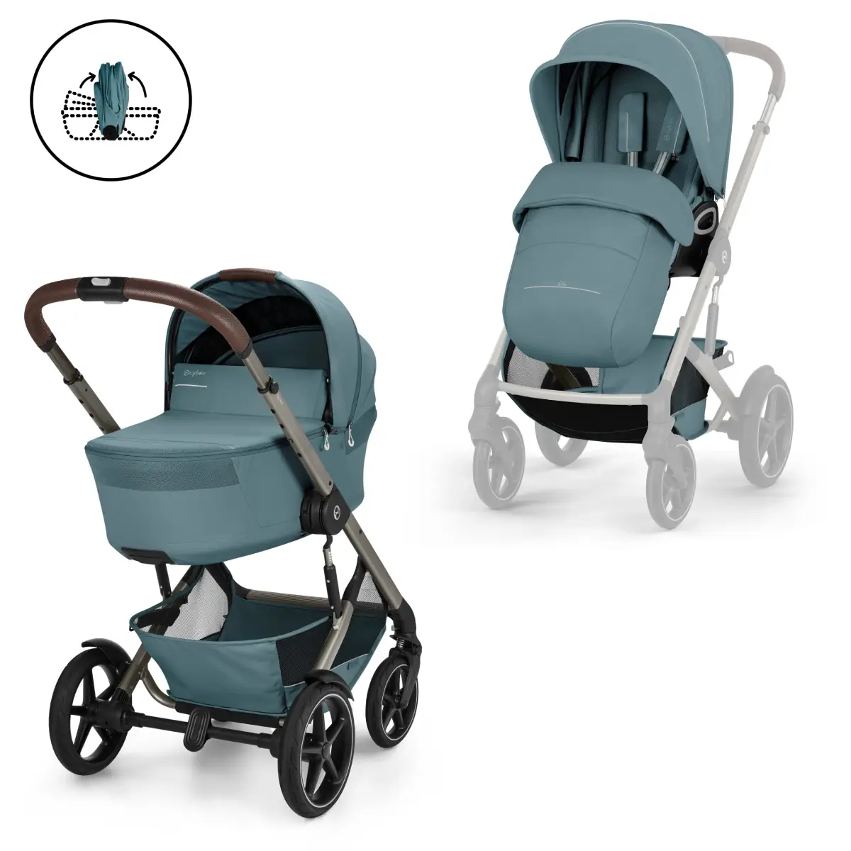 Cybex Talos S Lux TPE inkl. sammenklappelig lift Stormy Blue
