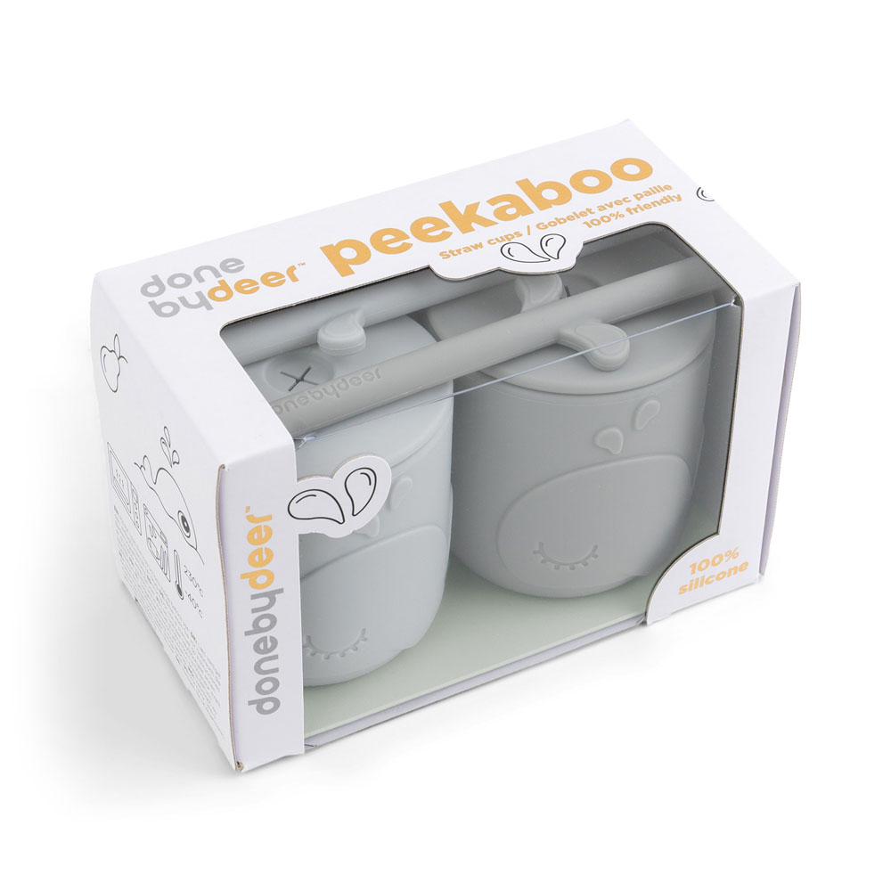 Done by Deer Peekaboo halmkrus 2-pak Wally Grey